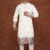 ivory garden embroidered wedding kurta